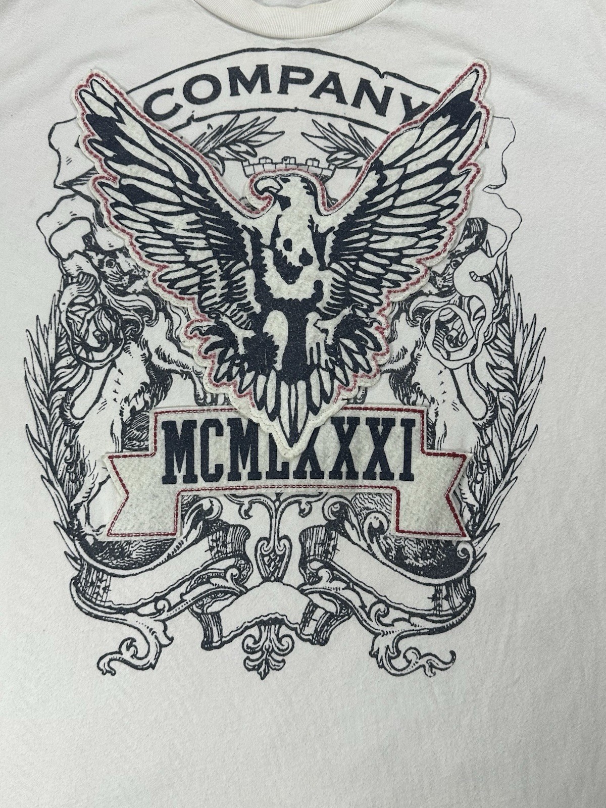 Vtg Y2K Company 81Grunge Shirt Mens XXL White MMA Cyber Punk Mall Goth Punk