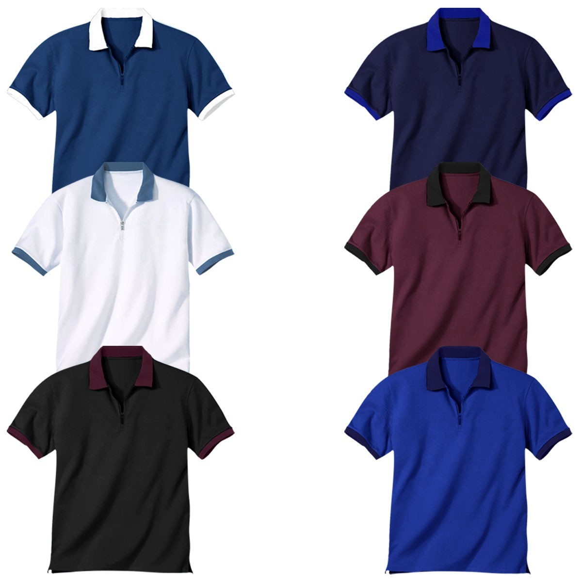 Mens Polo Shirts Short Sleeve Regular Fit Pique Work Casual Breathable Plain Top
