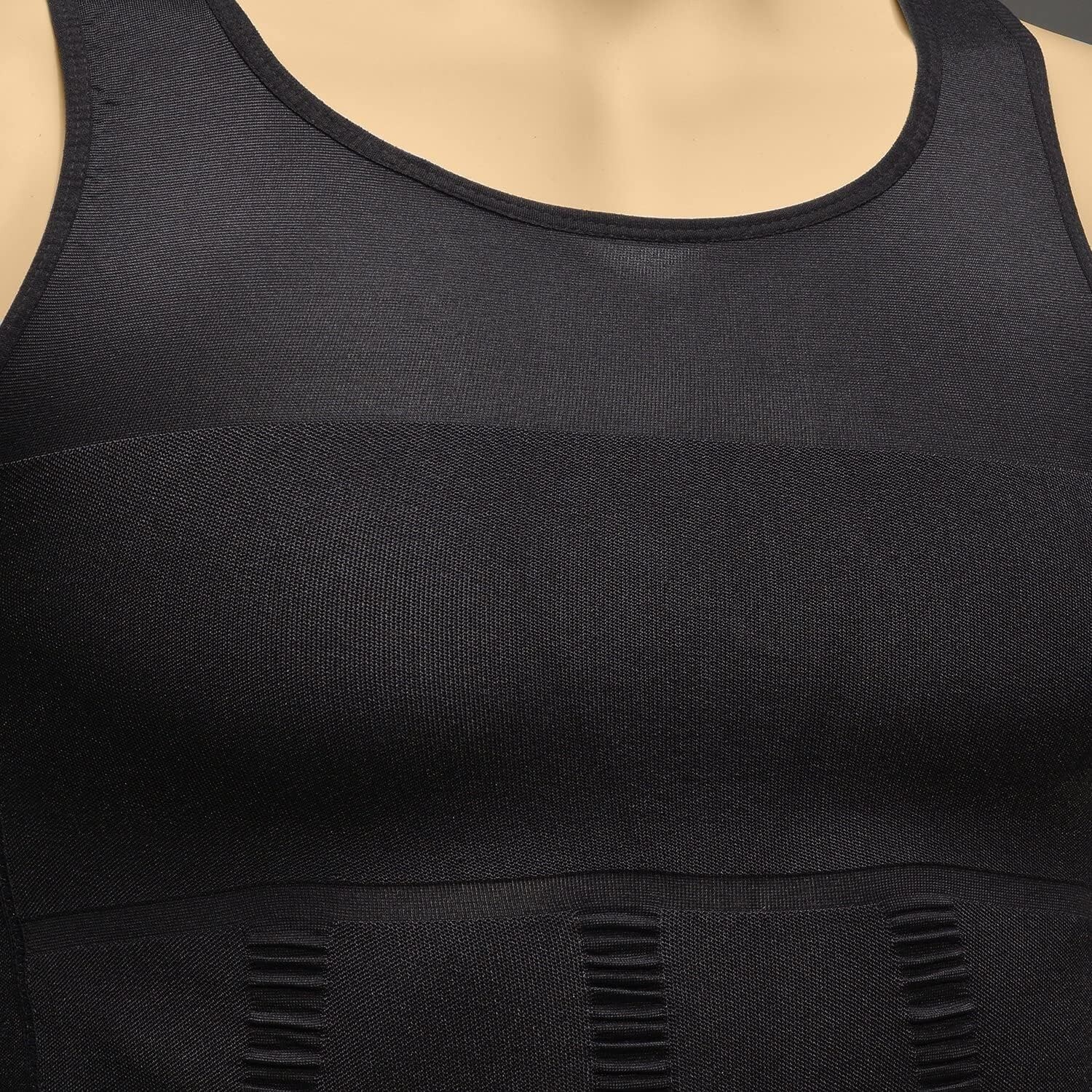 Men 3 Pack Body Shaper Slimming Tummy Vest Compression Shirts Tank Top Shapewear