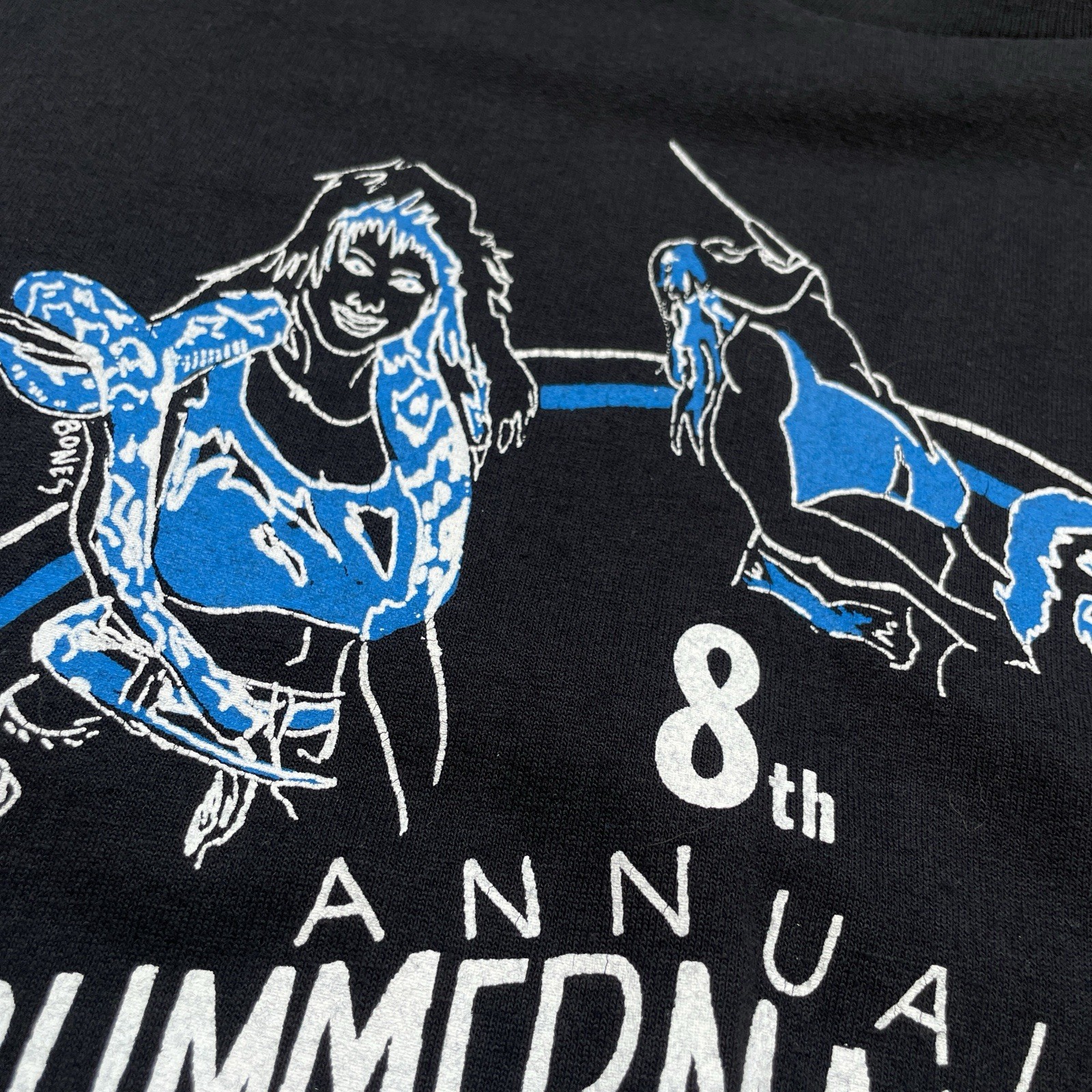 Vintage 90s Illiana Motor Speedway Summer Madness Motorcycle T-shirt Size XL