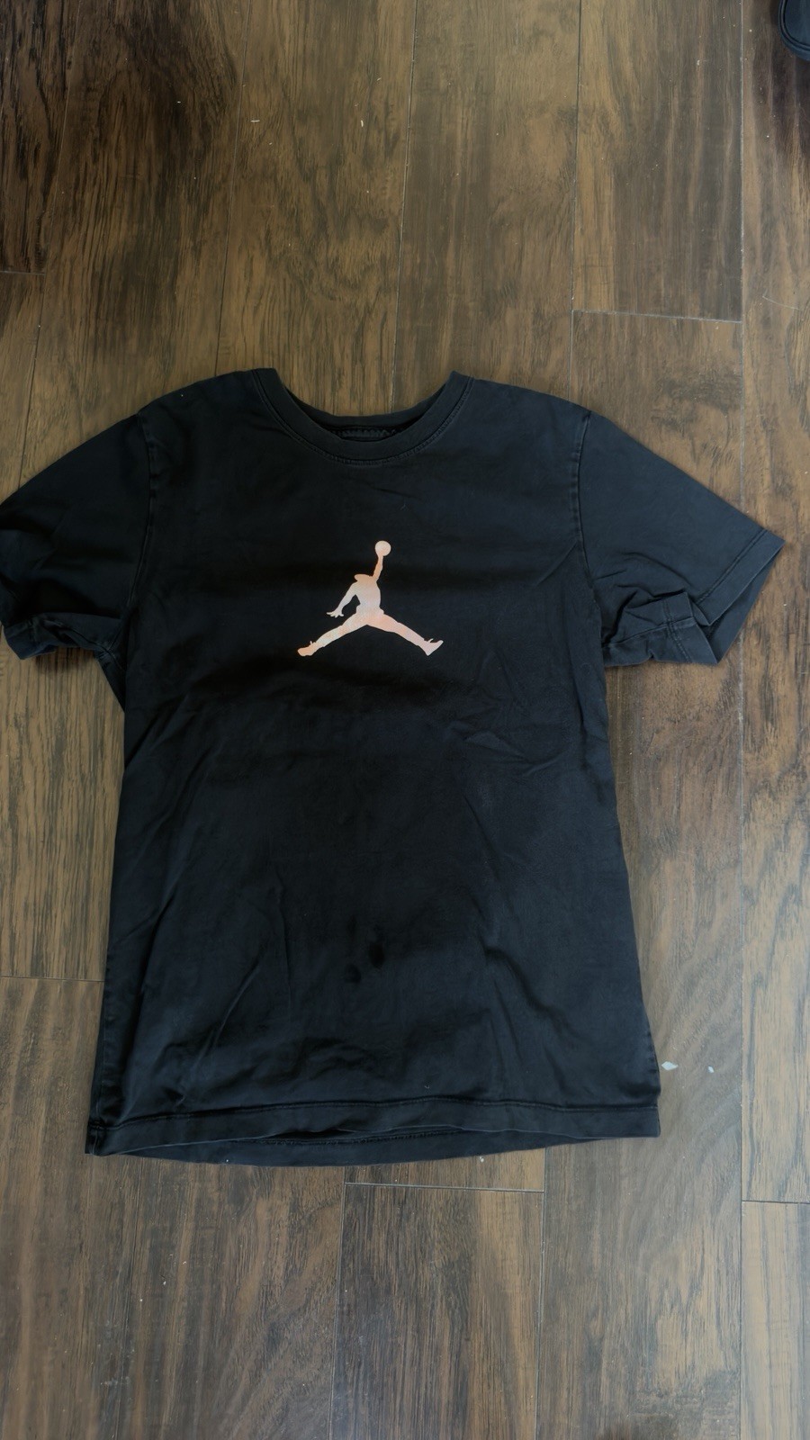 Jordan Jumpman Jordan 23 Graphic Print Black Crew Neck T-Shirt Men’s S Cotton