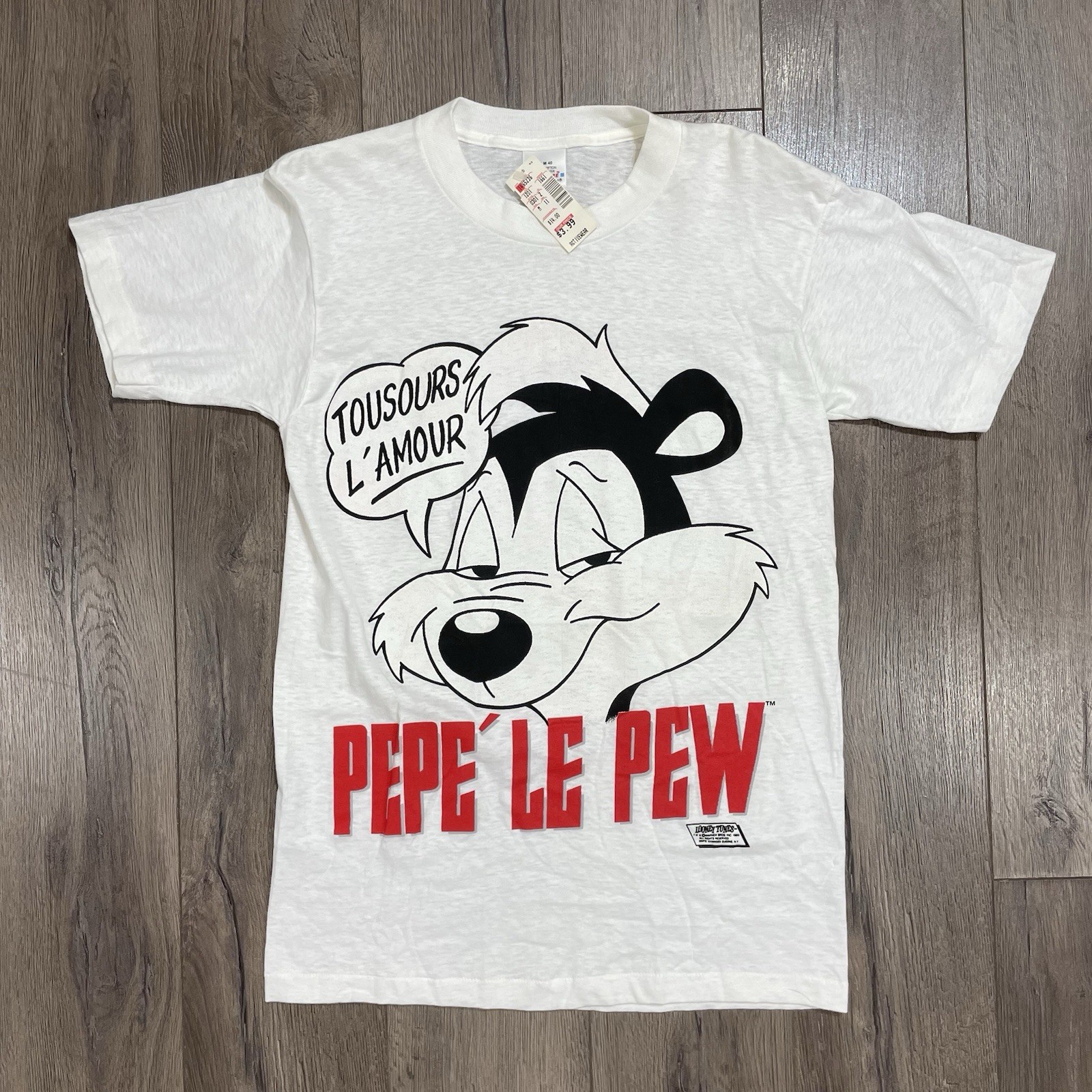 Vintage Looney Tunes Pepe Le Pew Love T Shirt Single Stitch Adult Sz Large NWT