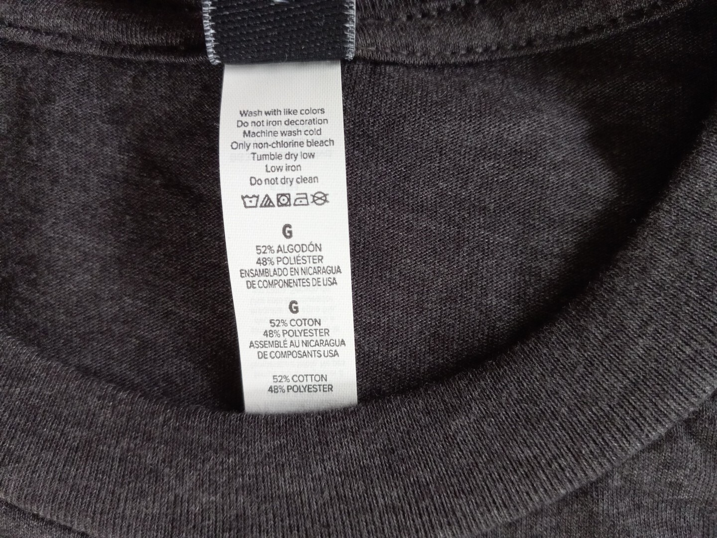 Humants Men’s Large Workwear /Outdoor Jersey Pocket Tee Dark Gray heather Cotton