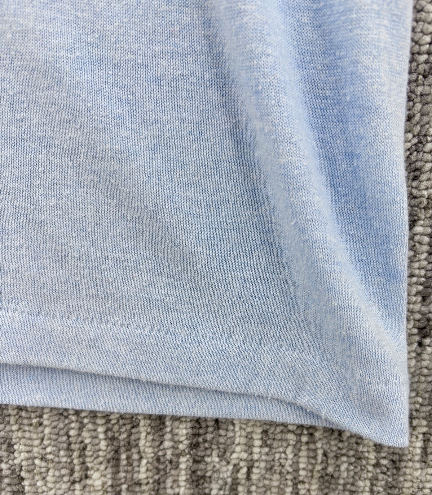 VTG 70s 80s Anti War T-shirt Mens M Fits Small Blue Single Stitch Protest 19×24