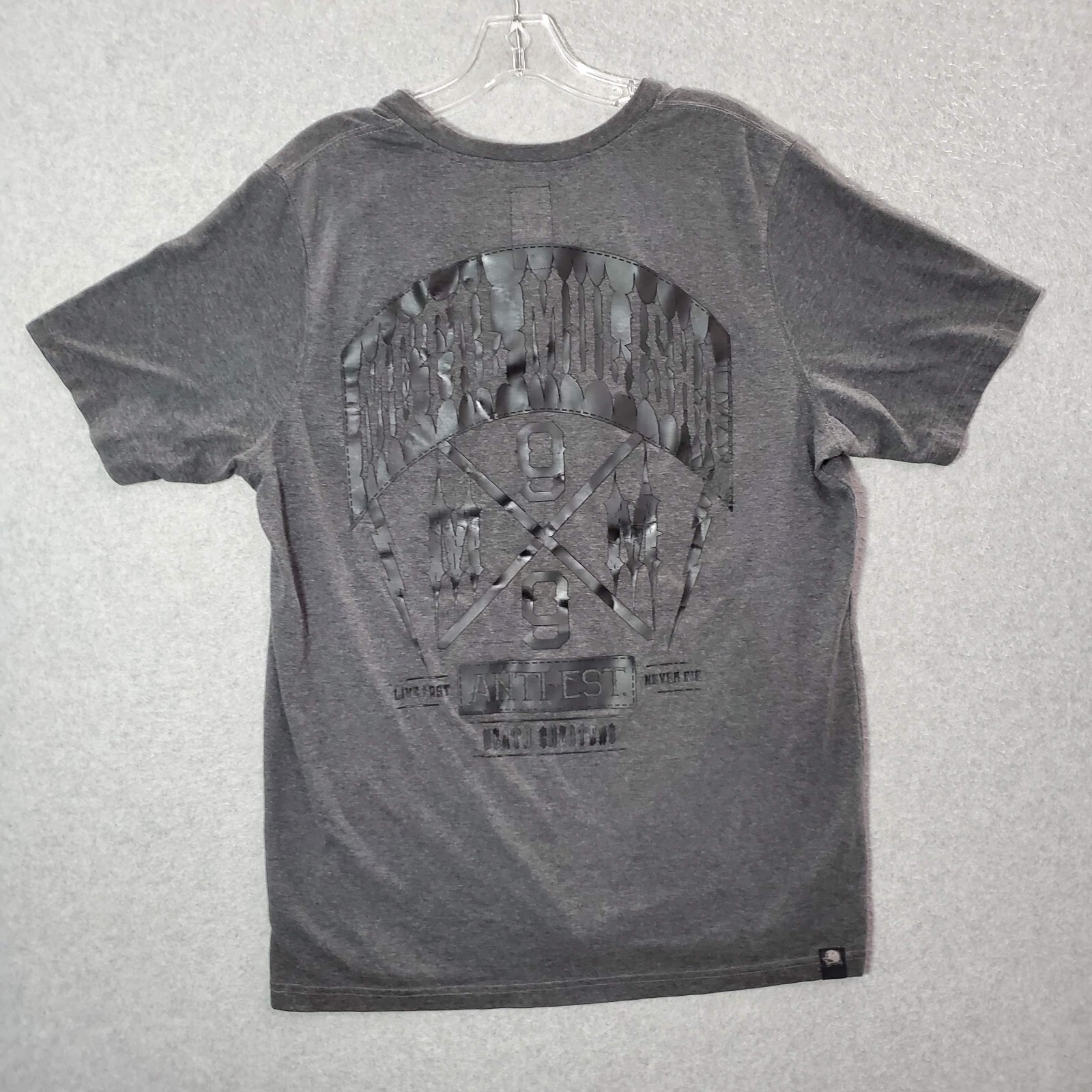 VINTAGE Metal Mulisha Men Shirt Medium Gray Logo Death Cheaters Y2K Tee