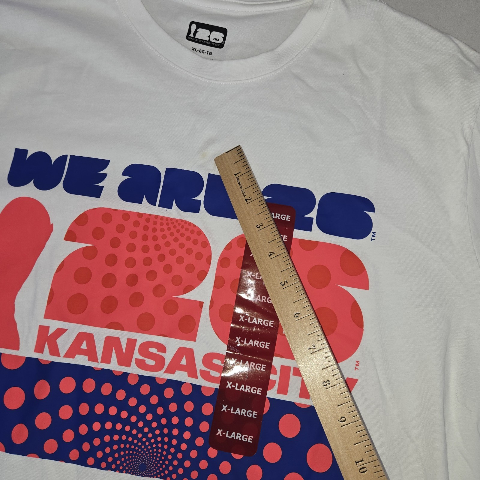 Fifa World Cup 2026 TShirt XL Soccer Graphic USA Futbol Fan Nwt Flaw See Pics
