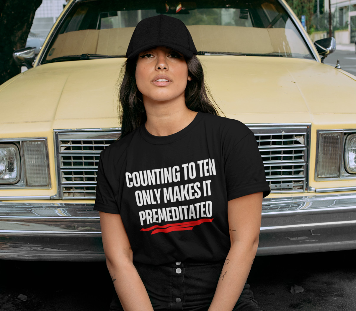 Counting To Ten Only Makes It Premeditated T SHIRT Funny Sarcastic Graphic TEE