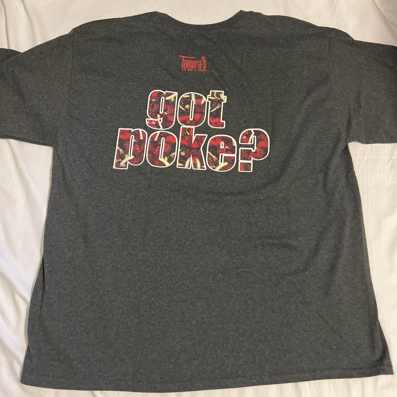 Got Poke ? Tshirt XL Tamura’s Hawaii Gray Fish Hawaiian
