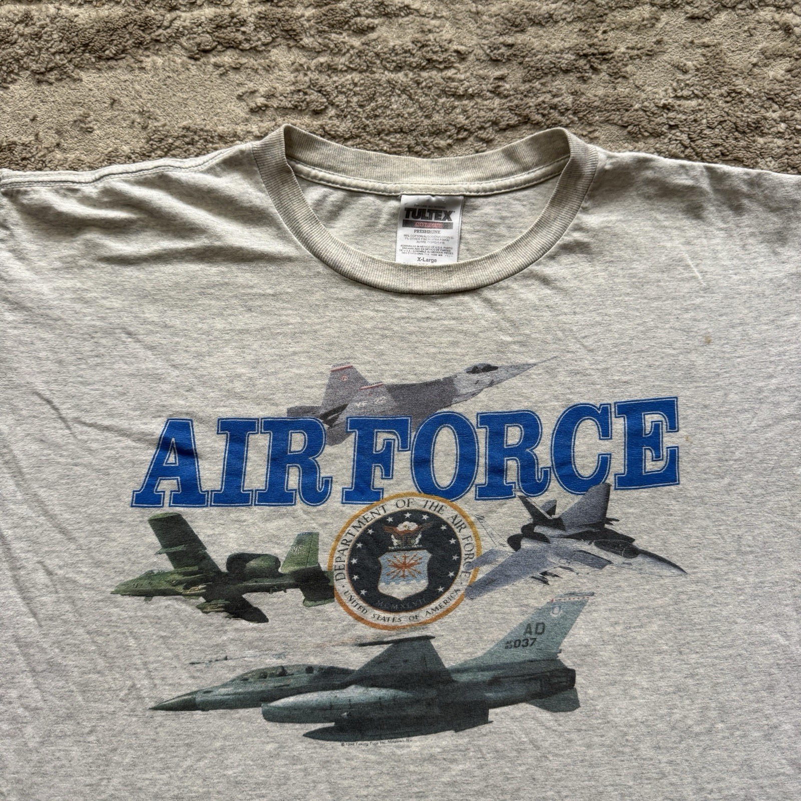 Vintage 90s Tultex United States Air Force Tee Men’s XL Military USAF Jets USA