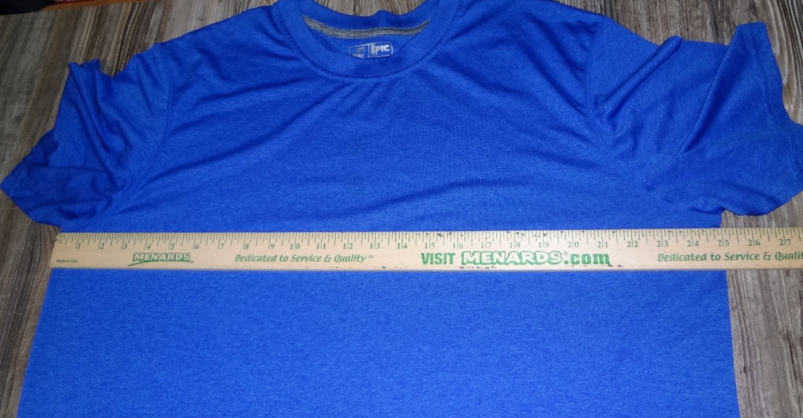 Epic Energy Zone Men’s Blue Polyester Short Slv Loose Fit T-Shirt Sz XL46-48