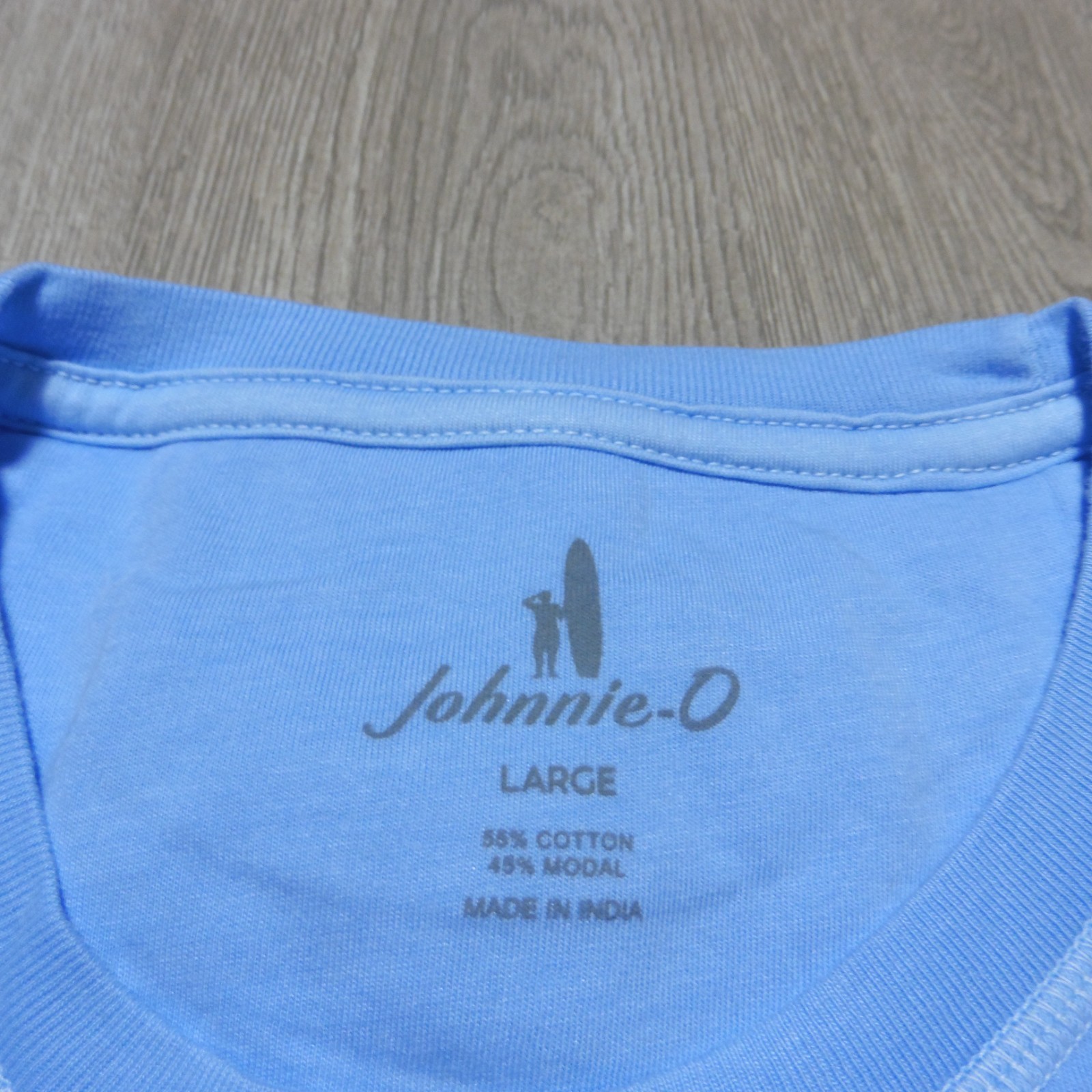 Johnnie-O Men’s Large Dale 2.0 Crewneck T-Shirt Malibu Blue Short Sleeve