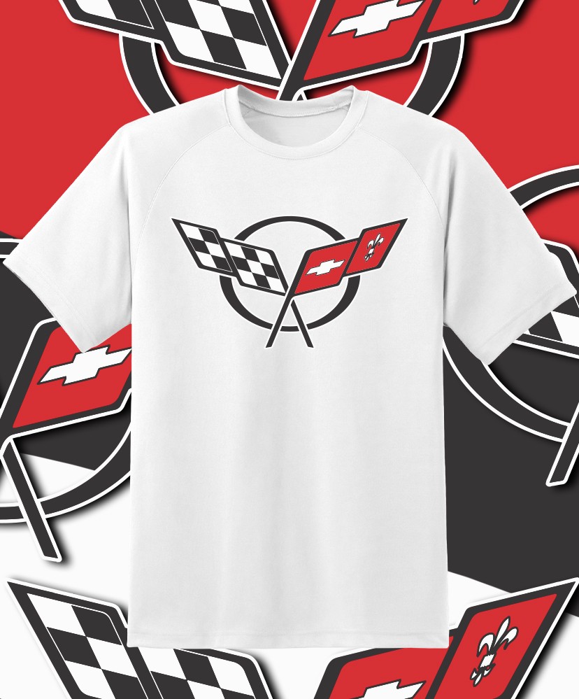 Chevy Vette Racing Automotive Shirt – Adult & Youth sizes up to 6XL Fast Ship!!