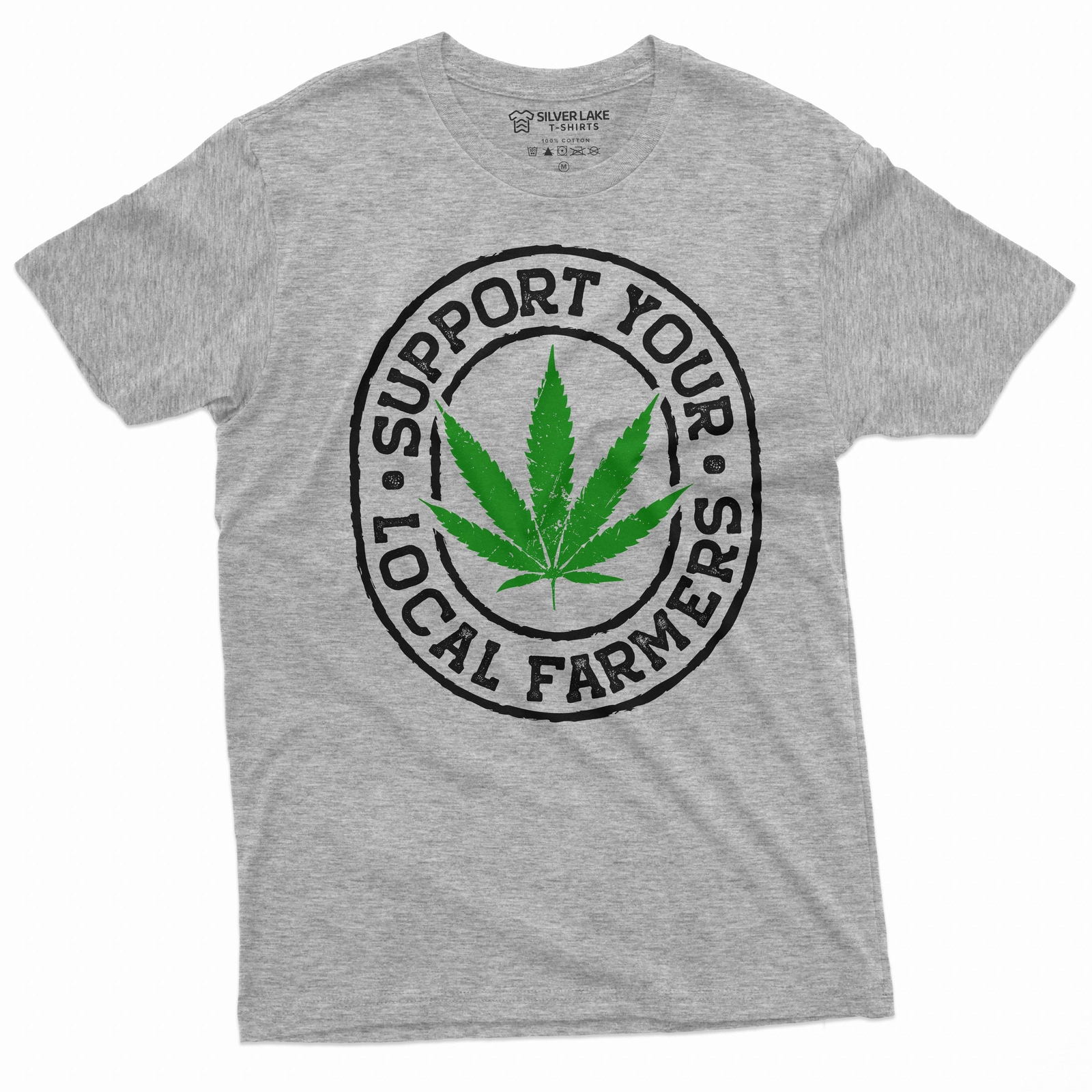Men’s Marijuana Cannabis day 420 T-shirt Support your local farmer weed tee
