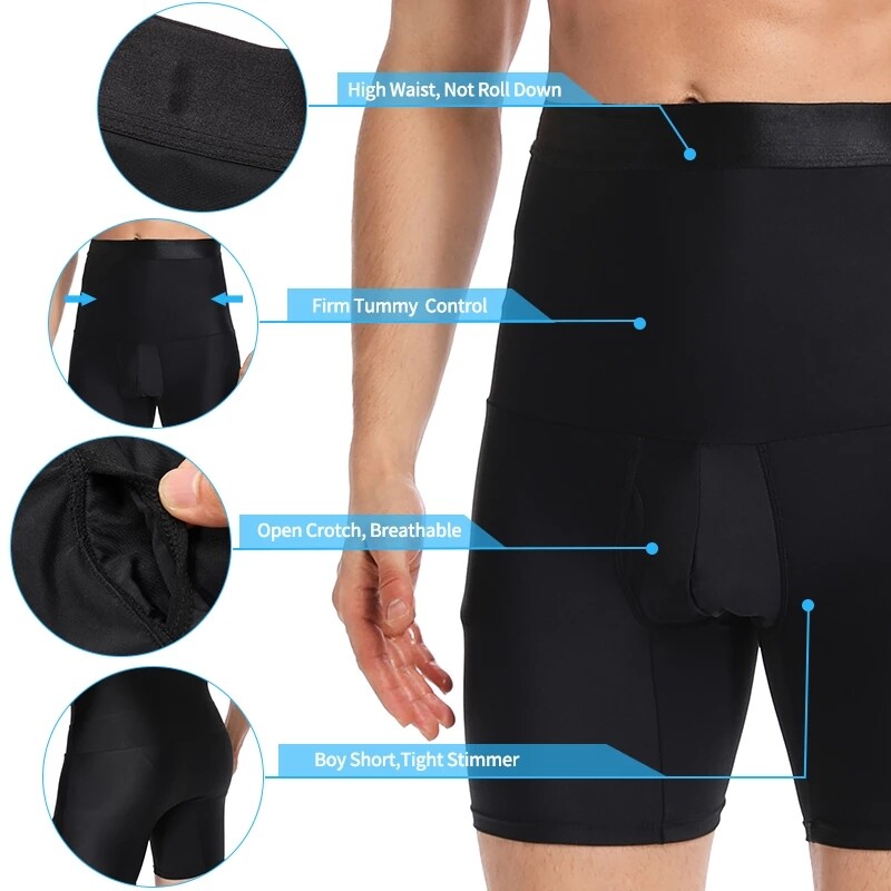 Men’s Slimming Body Shaper Vest Abs Abdomen Compression Shirt Workout Tank Tops#