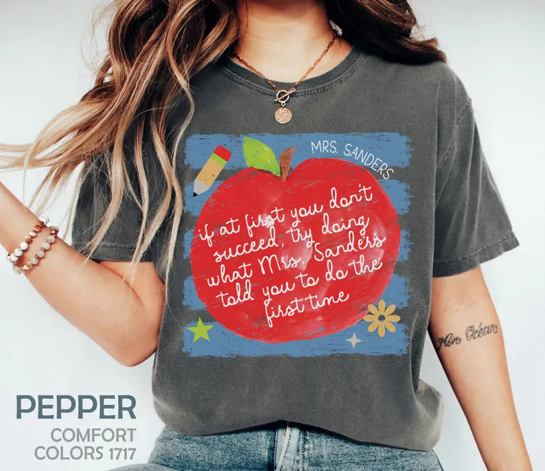 Custom English Teacher Fall Comfort Tee