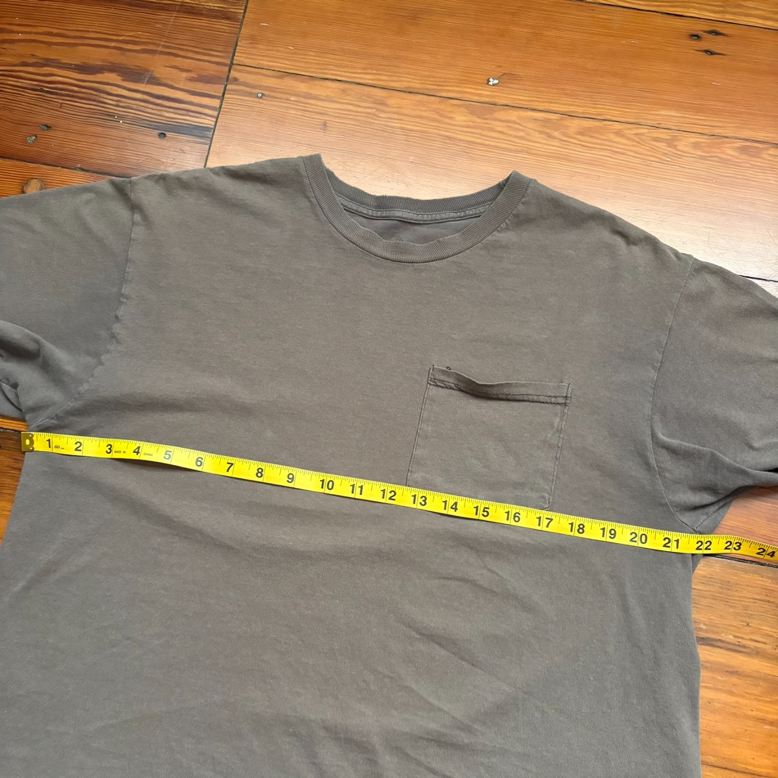 Vintage Gradient Sun Faded Worn WIP Workwear T-Shirt Men’s Size L Brown Thin