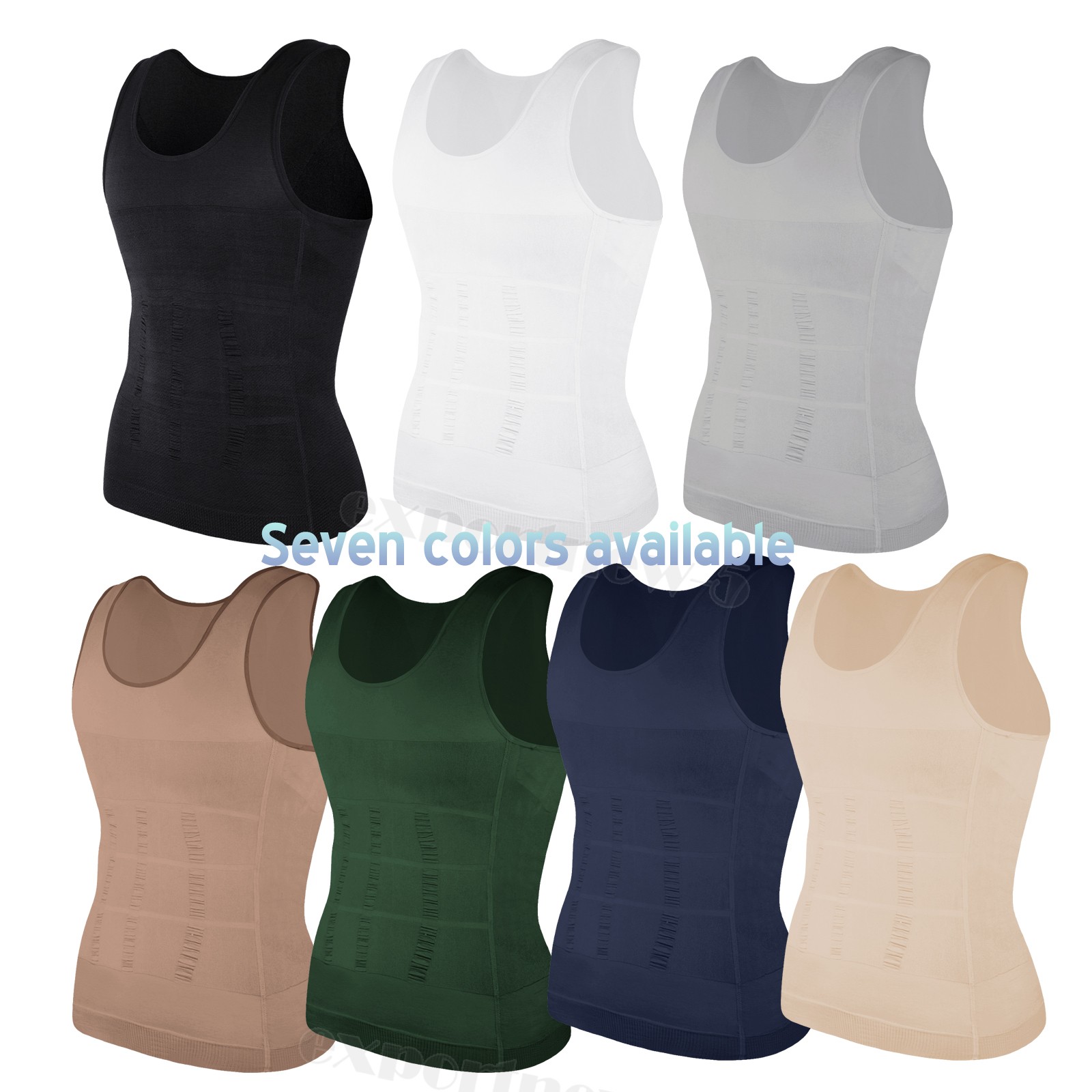 Men Slimming Body Shaper Compression Gynecomastia T-shirt Posture Corrector Vest