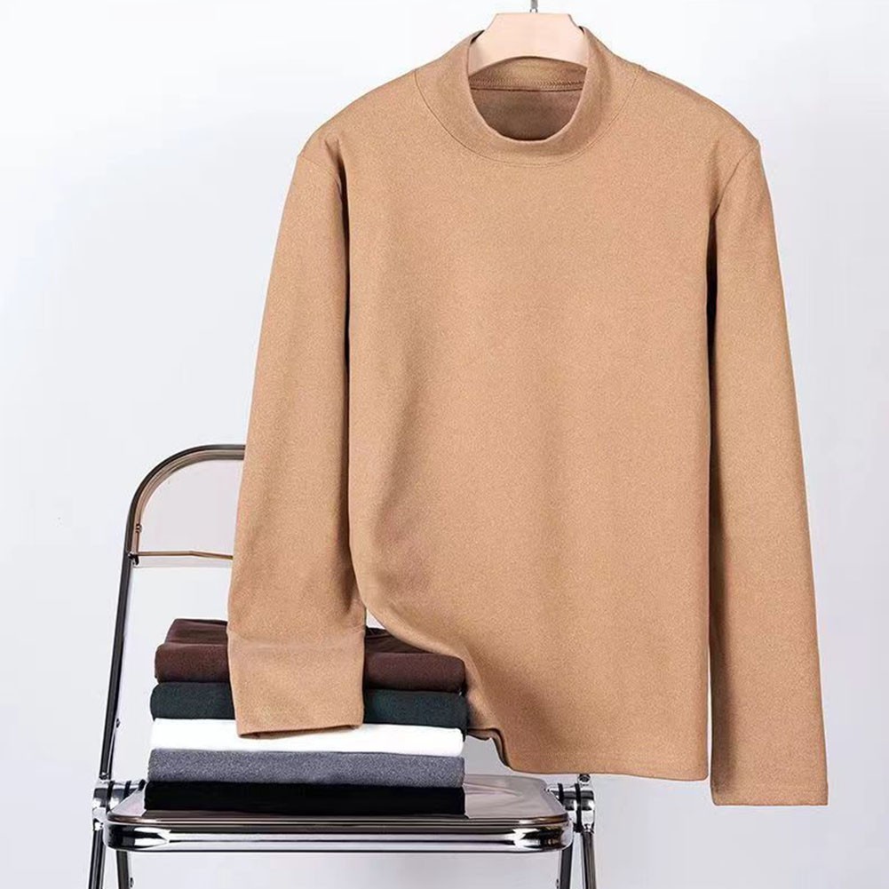 Casual Mock Neck Sweater For Men Half Turtleneck Knit Pullover For Daily Wear