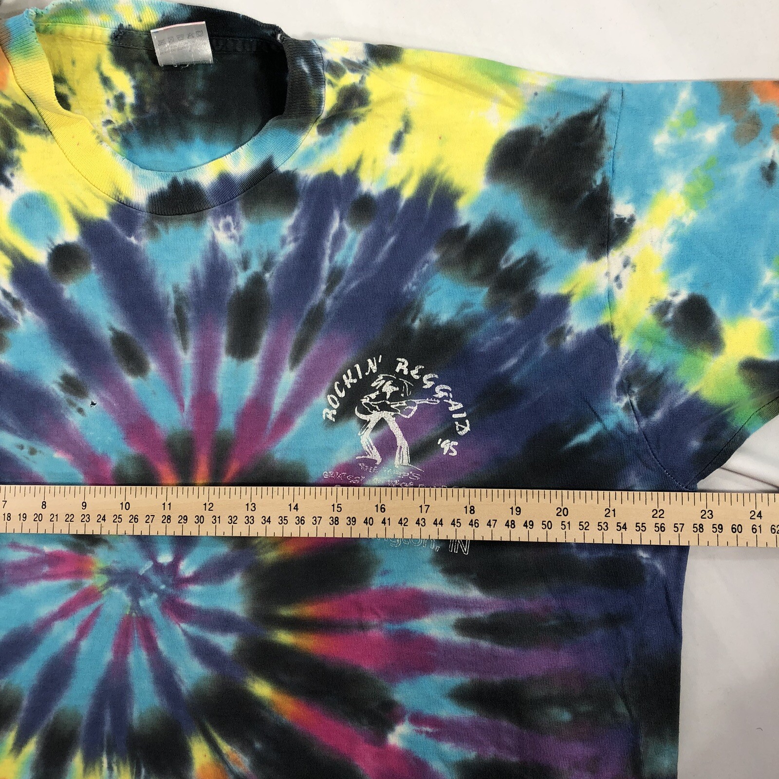 VTG Rockin Reggaid Woodlawn Field Bloomington IN Pink Floyd Tribute Tye Die USA