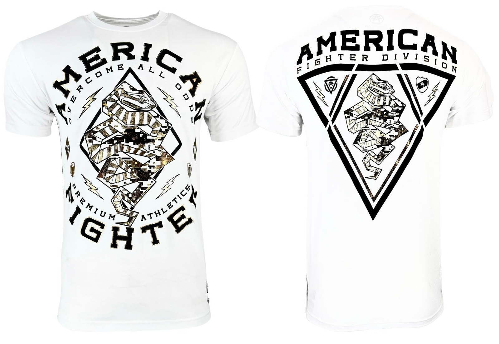 American Fighter Men’s T-Shirt Densmore Premium Athletic White xS-4XL