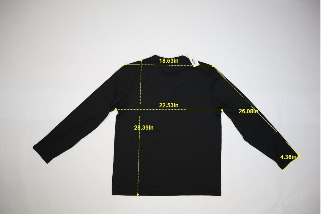 Outdoor Voices CloudKit All Day Long Sleeve Tee Shirt Lightweight Black Mens XL