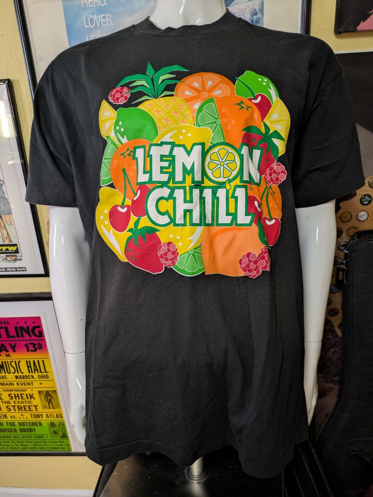 VTG 90s Lemon Chill Logo T Shirt XL Frozen Lemonade