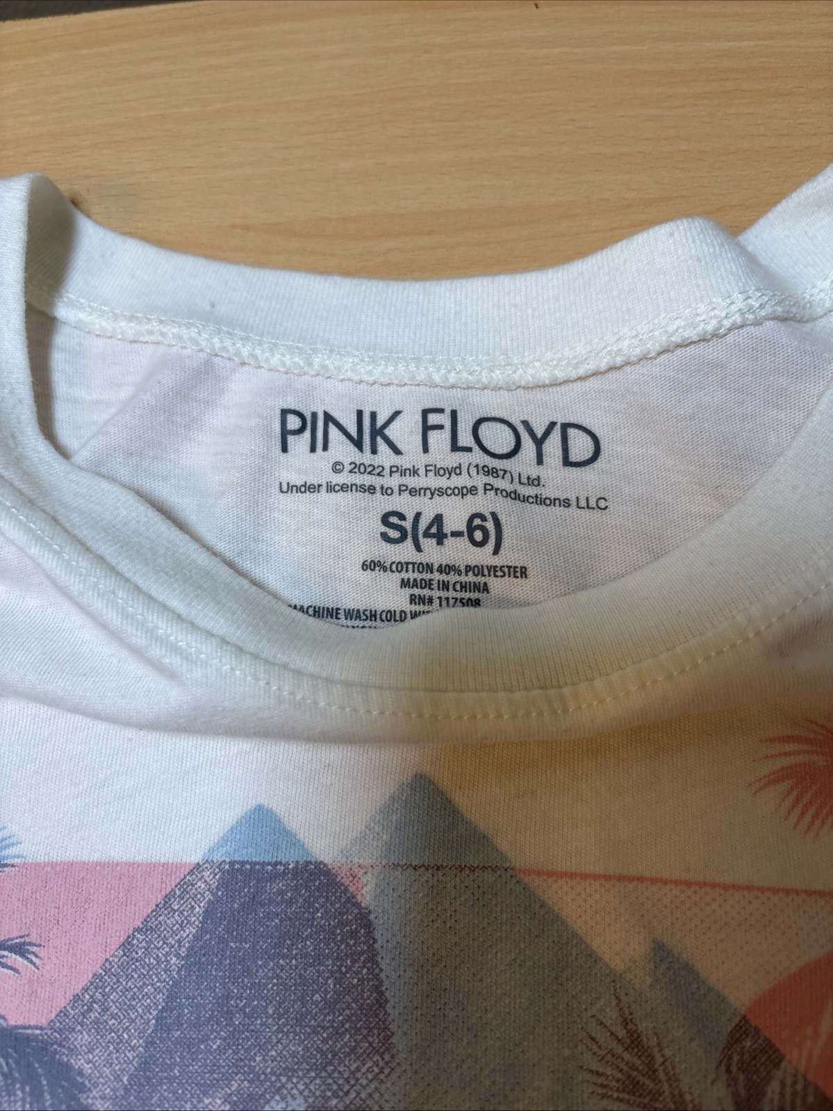 Pink Floyd “The Dark Side of the Moon” T-Shirt Small 4-6. See Description.