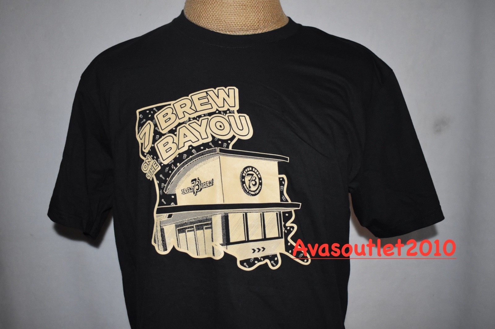 7 Brew Drive Thru Coffee Adult T-Shirt Louisiana Edition 7 Brew On The Bayou NEW