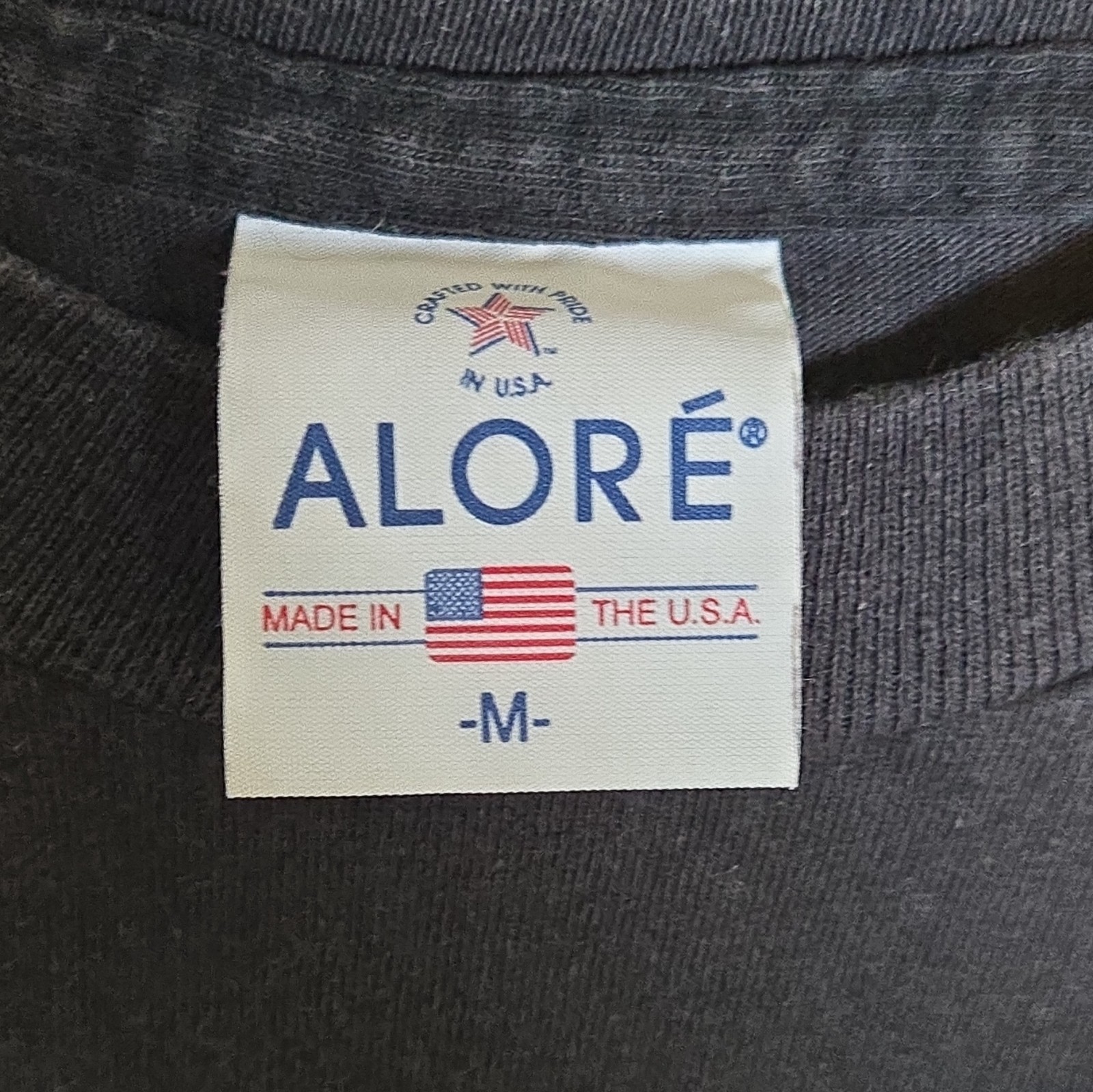 Aloré Farm Aid 2002 Double-Sided Graphic Logo T-Shirt Mens M Black Crew Neck Y2K