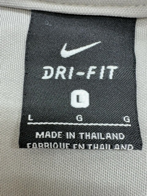 Nike T-Shirt Mens L Grey/White Dri-Fit Color Block