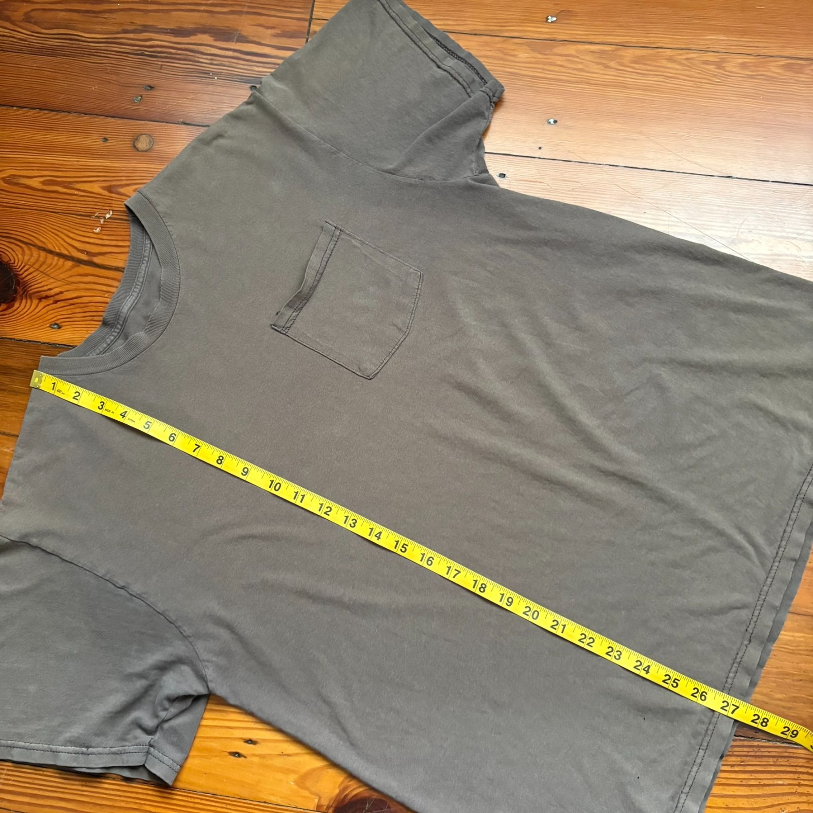 Vintage Gradient Sun Faded Worn WIP Workwear T-Shirt Men’s Size L Brown Thin