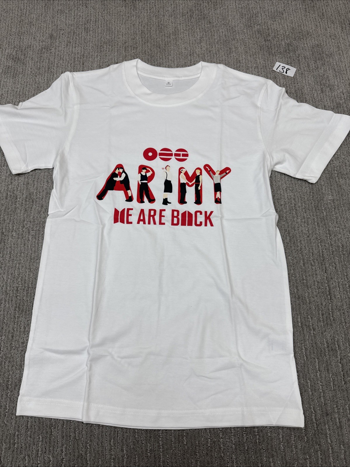 Army We Are Back White T Shirt Size Small # 138