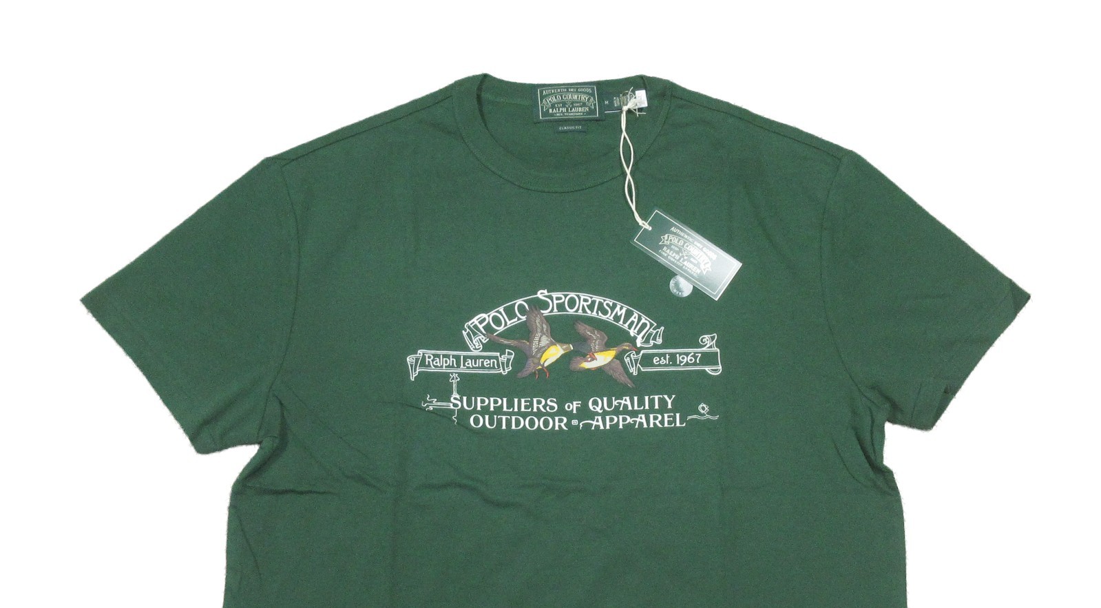 Polo Ralph Lauren Men’s Green Sportsman Graphic Print Classic Fit T-Shirt L