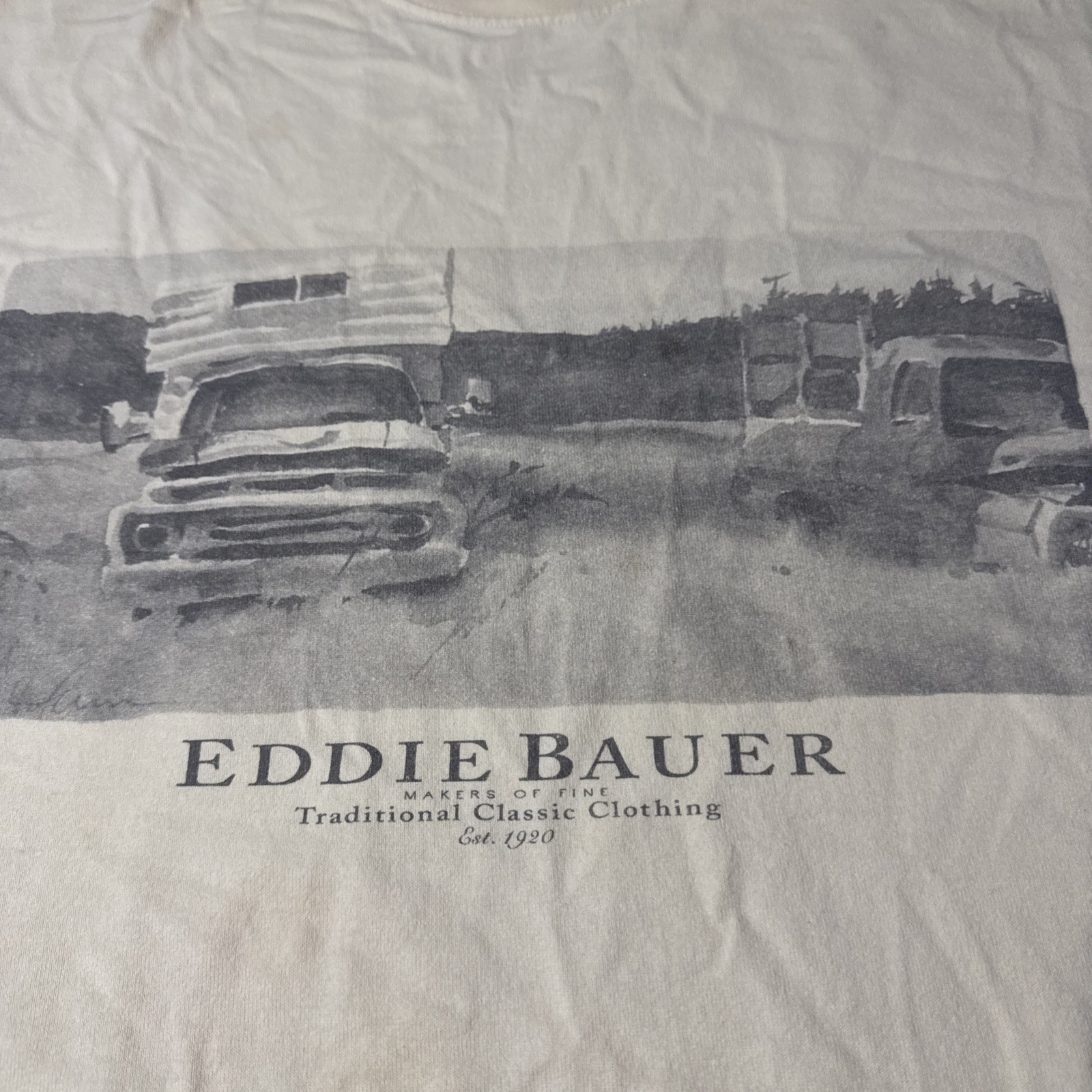 Vintage Eddie Bauer Graphic Tee Mens L Truck Illustration Canada