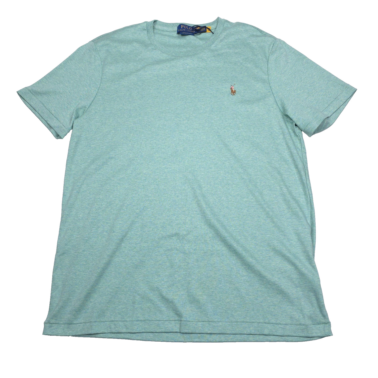 Polo Ralph Lauren Soft Cotton T-Shirt Mens 2XL XXL Custom Slim Celadon Heather