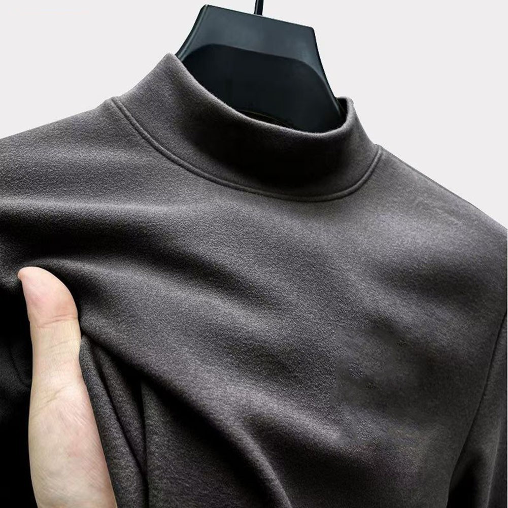 Casual Mock Neck Sweater For Men Half Turtleneck Knit Pullover For Daily Wear