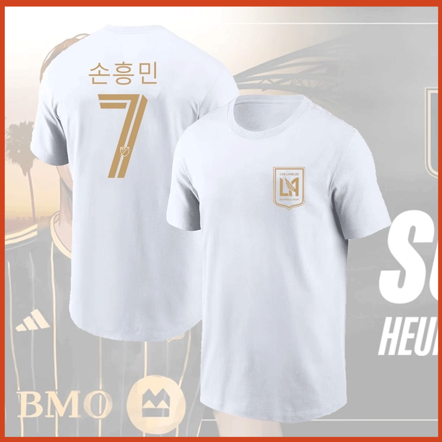 SALE OFF – 2025 Son Heung #7 Min LAFC Kanji Name and Number Player T Shirt