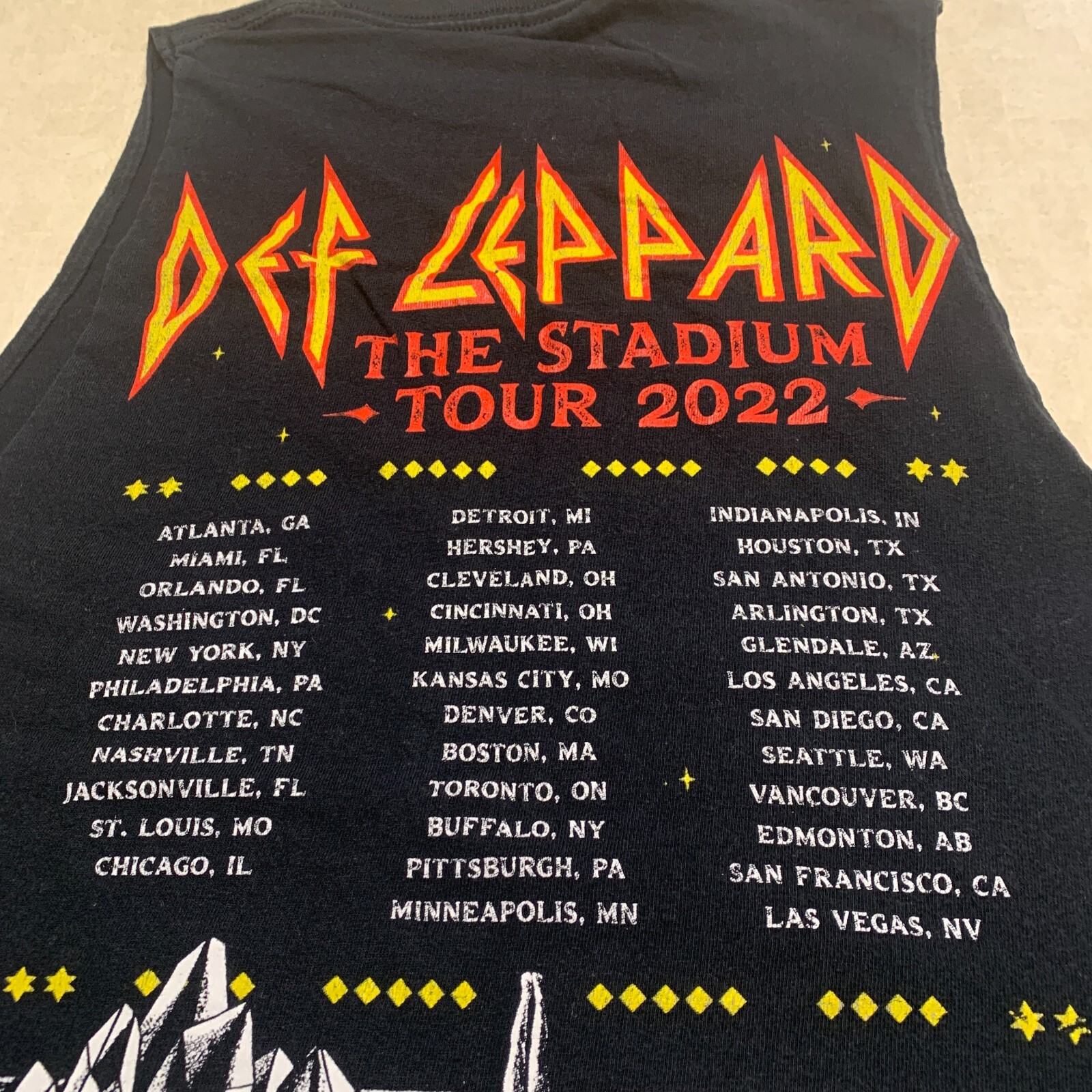 Def Leppard Diamond Star Halos The Stadium Tour 2022 Women’s Tank Top Double Sid