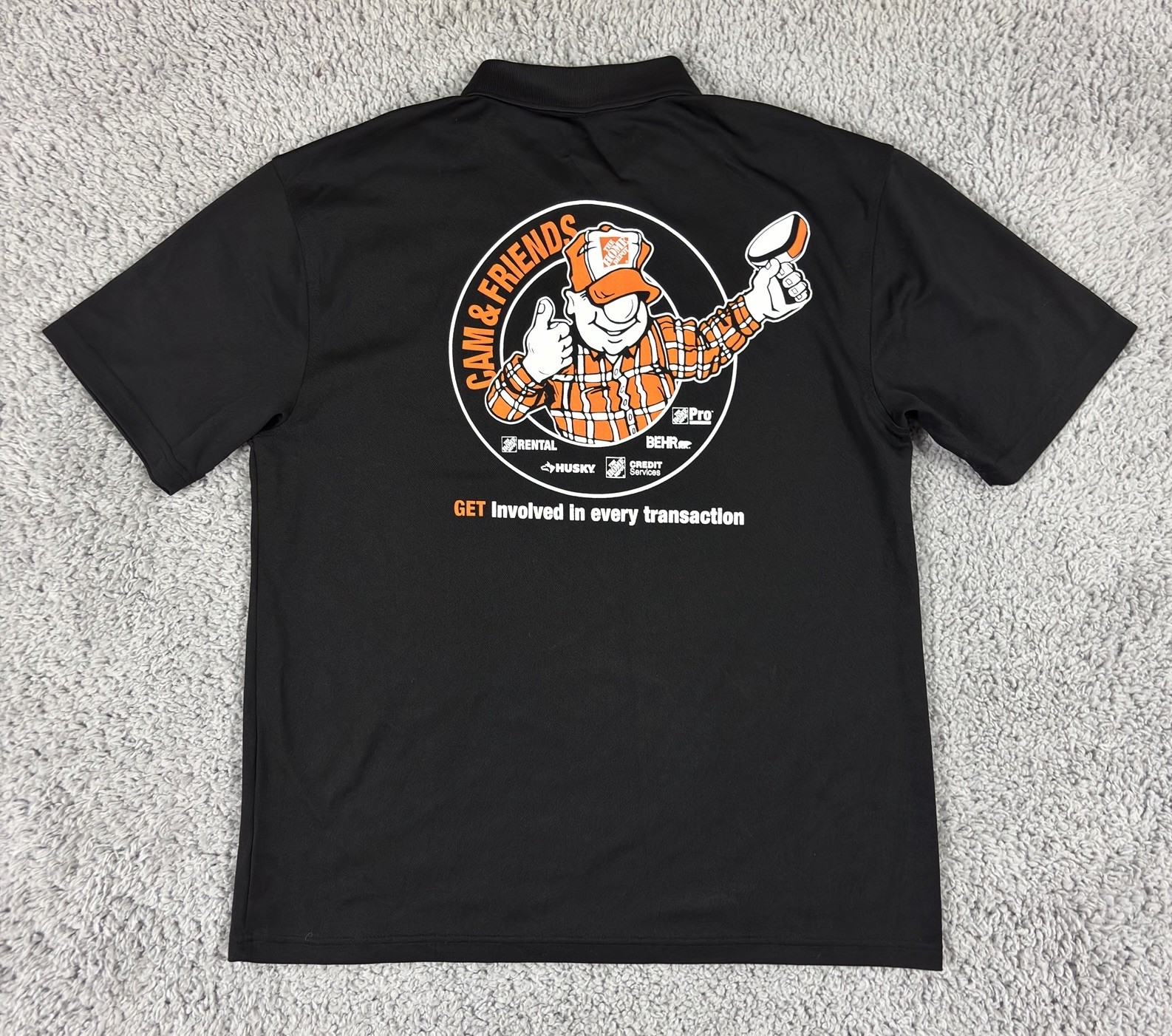 The Home Depot Cam & Friends Polo Shirt Size Medium