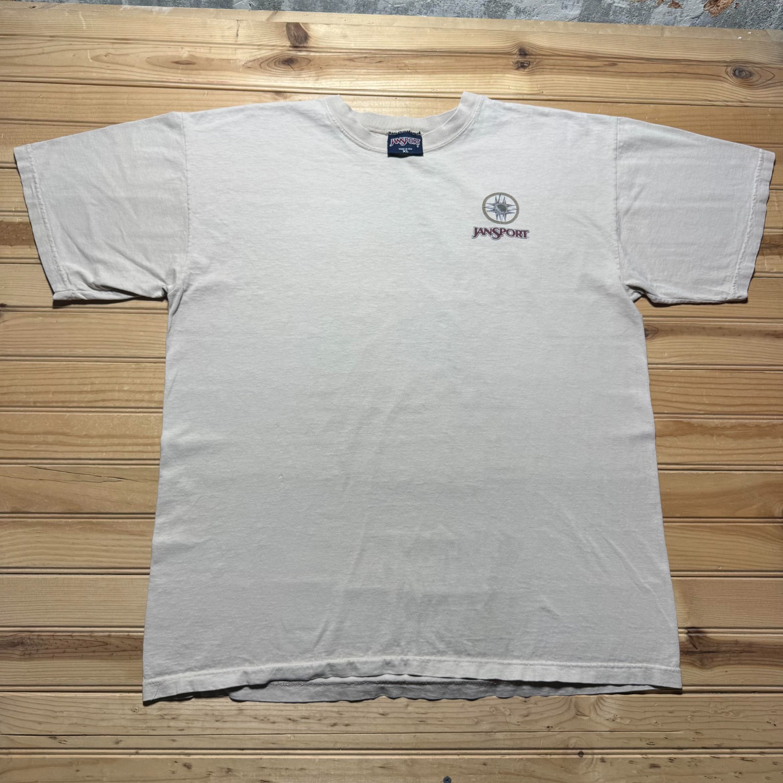 Vintage 90s JanSport Worldwide Mountain Outfitters Outdoor Graphic Shirt USA XL