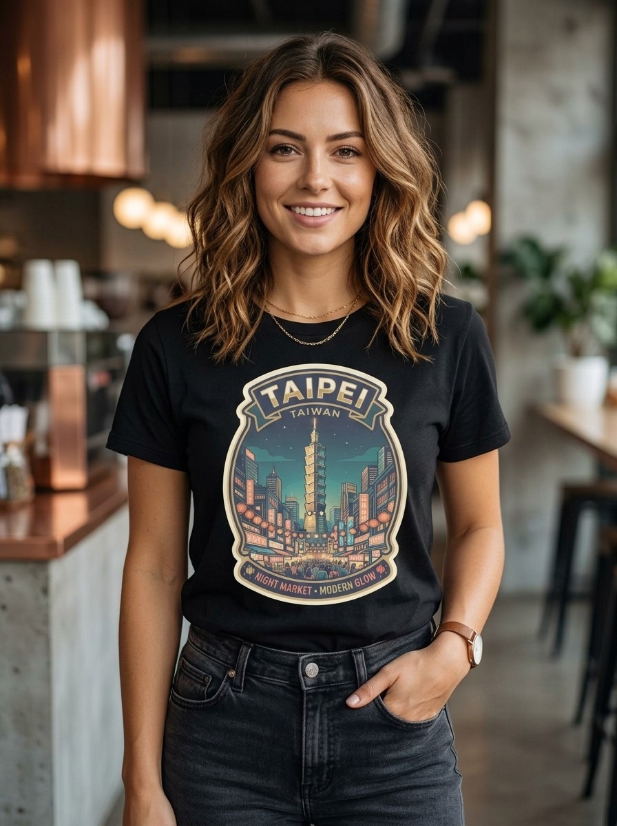 Taipei Taiwan Night Market Graphic T-Shirt Unisex Travel Tee