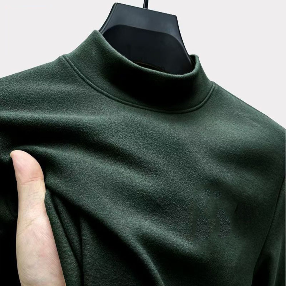 Casual Mock Neck Sweater For Men Half Turtleneck Knit Pullover For Daily Wear