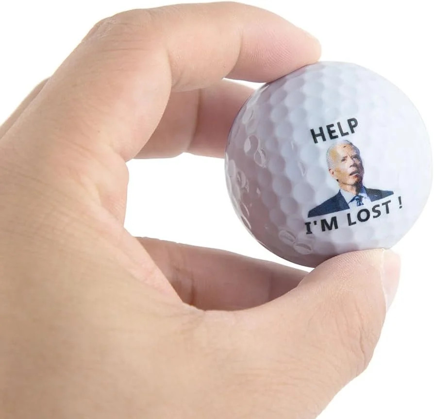 3 Pack Biden Golf Balls Funny Confused Joe Biden Help I’m Lost Cute Novelty Golf