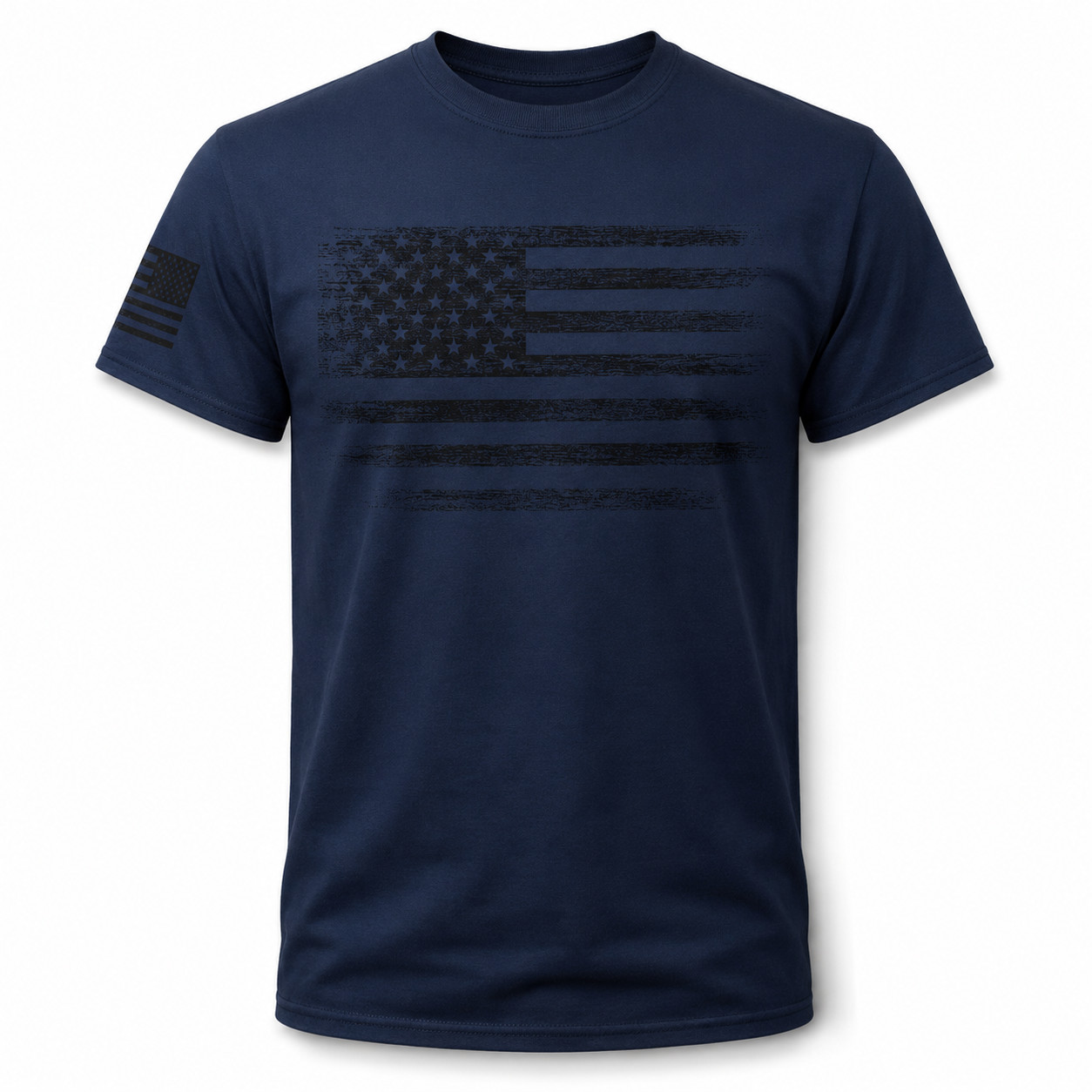 USA Distressed Flag T-Shirt Patriotic American Flag Graphic Tee Men’s S-5XL