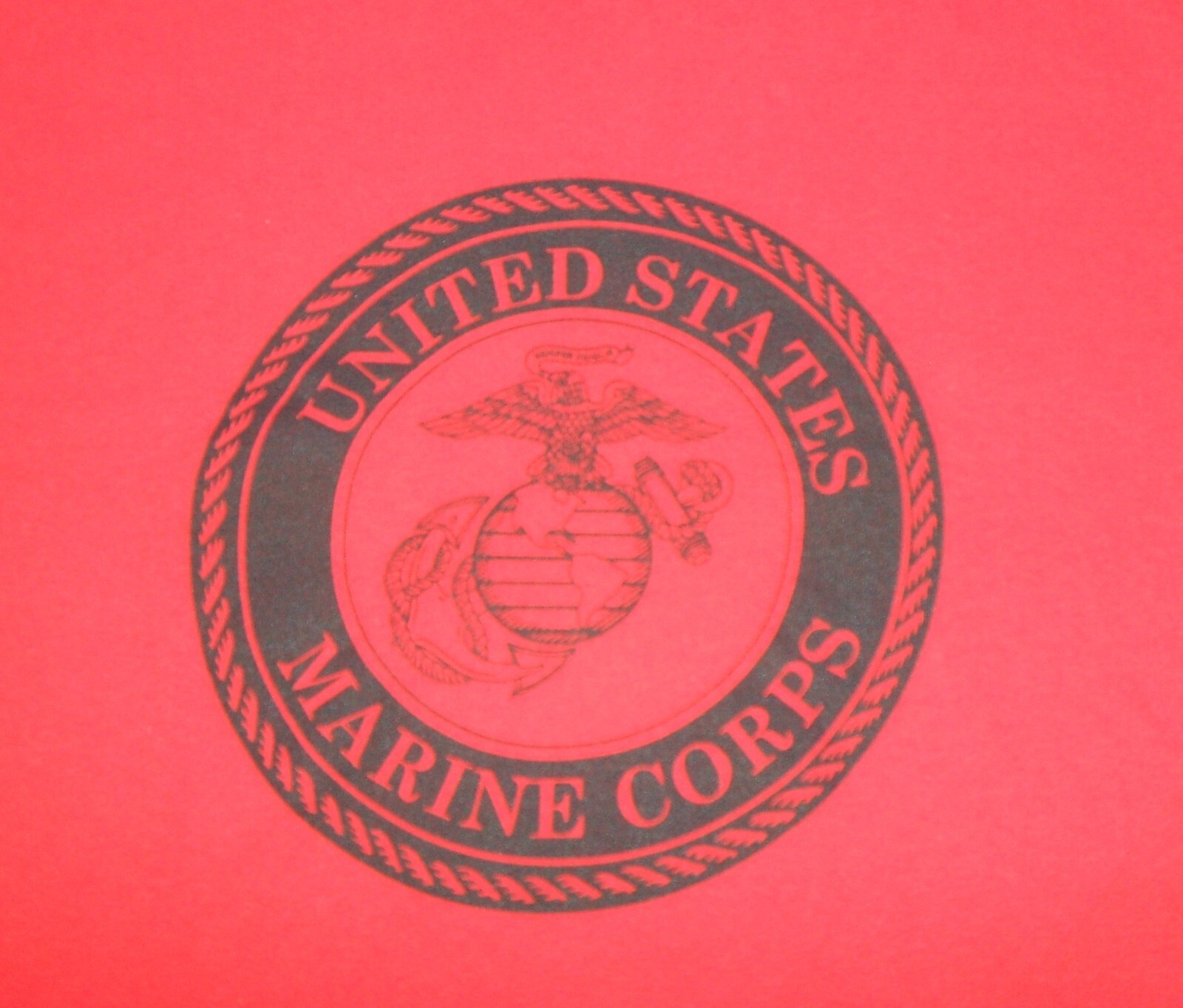 United States Marines Shirt Adult Red Logos Cotton Tee Shirt no tag (READ)
