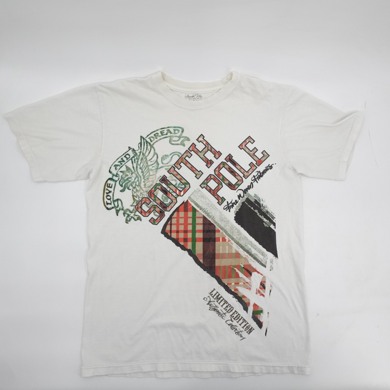 South Pole Shirt Mens Extra Large T-Shirt White Designer Graphic 90s