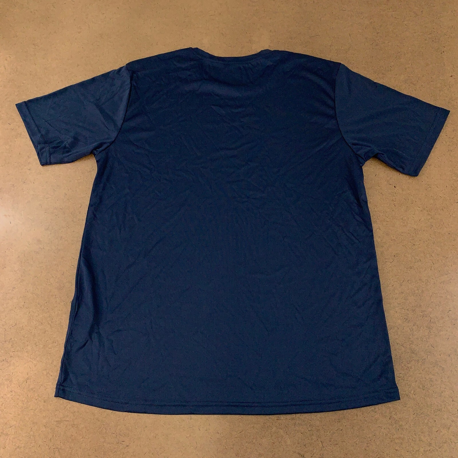 Epic Sports Adult Size Medium Navy Blue Short Sleeve Crew Neck Performance Tee