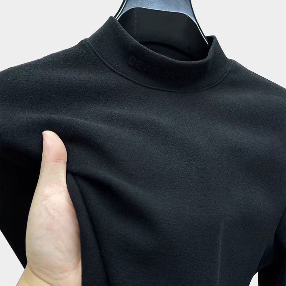 Casual Mock Neck Sweater For Men Half Turtleneck Knit Pullover For Daily Wear