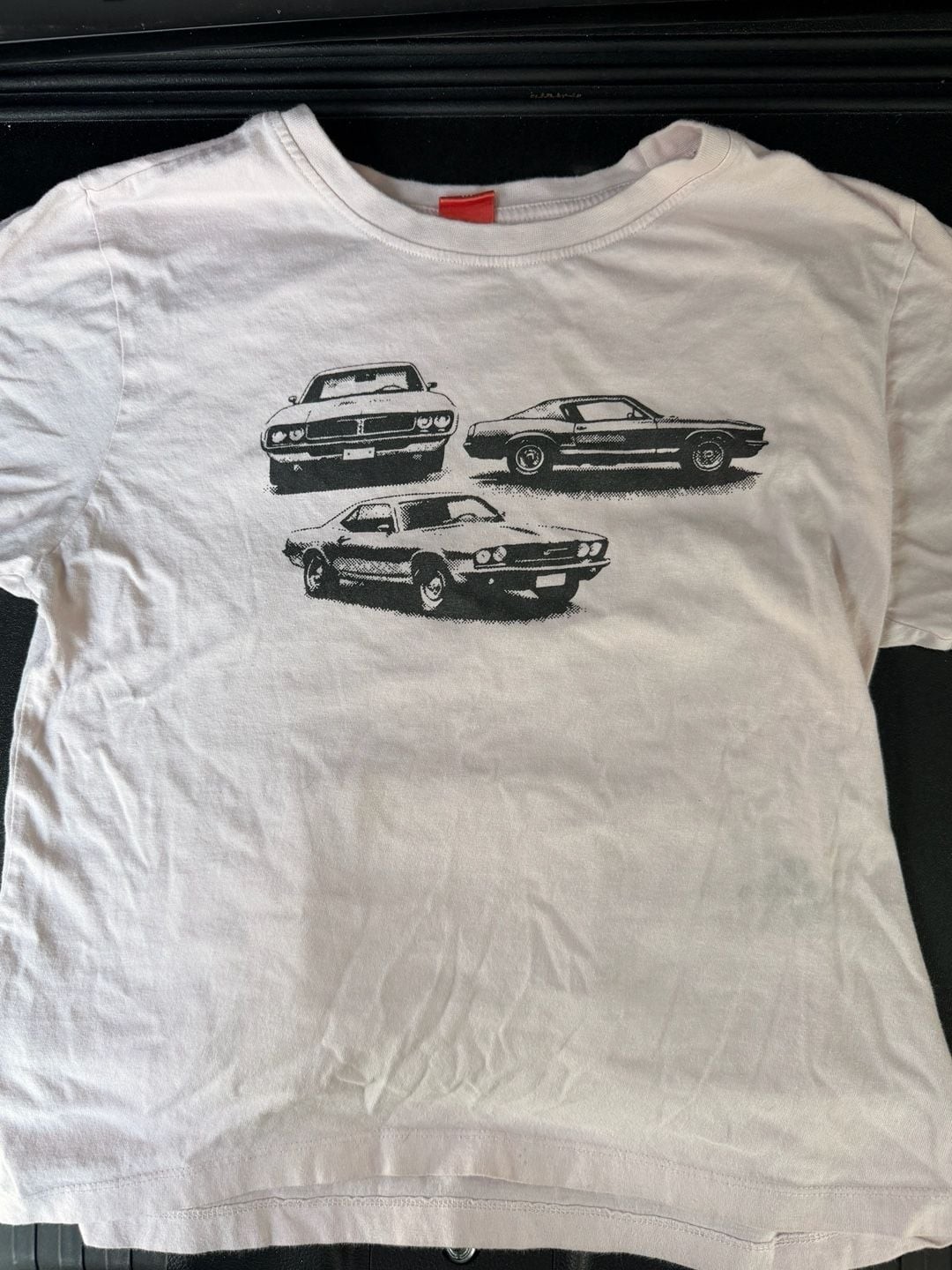 Digital Darling Classic Car Graphic Print Short Sleeve T-Shirt
