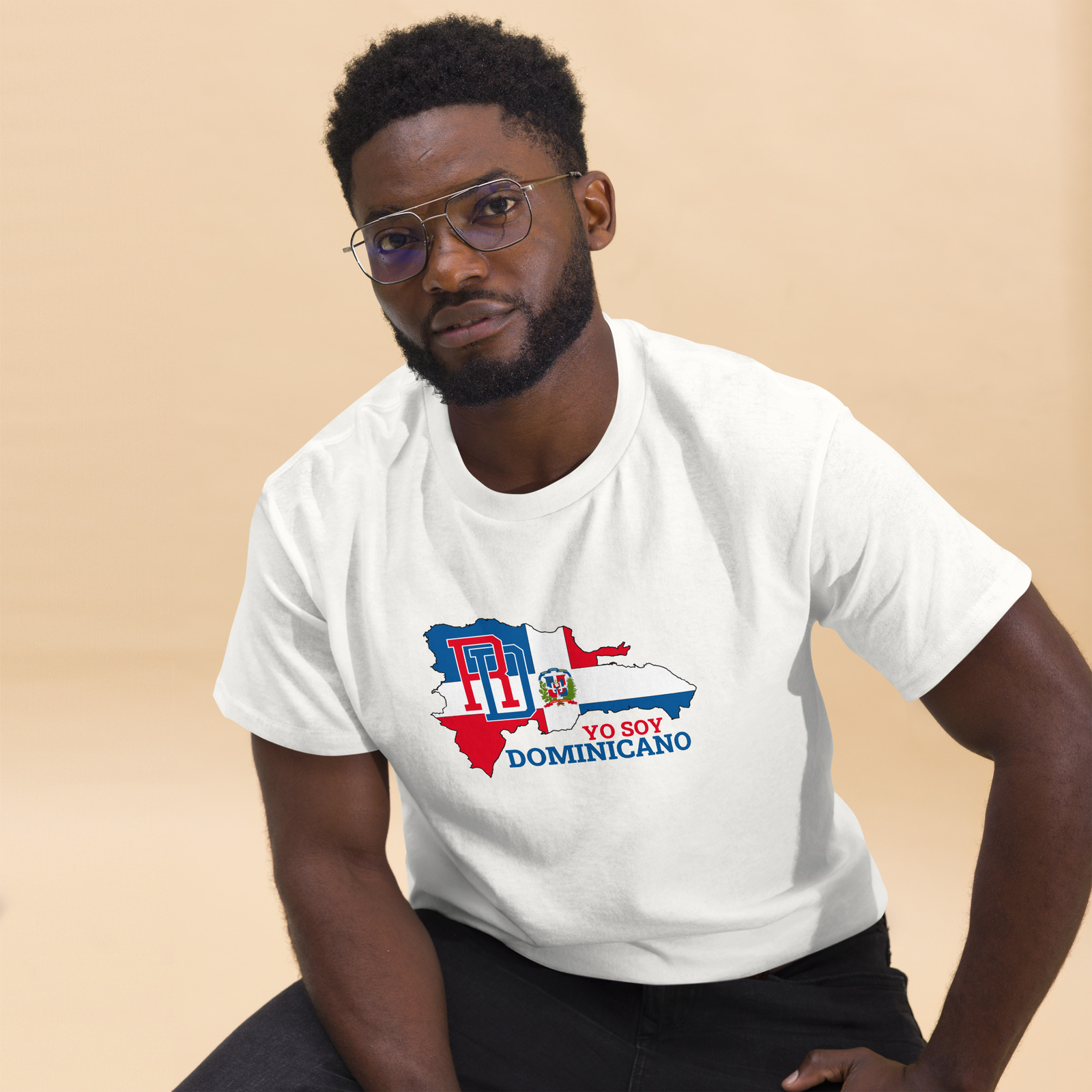 Men’s classic tee T-SHIRT CON BANDERA Y MAPA RD REPÚBLICA DOMINICANA